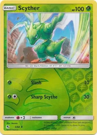 Hidden Fates Scyther #5/68 reverse holo